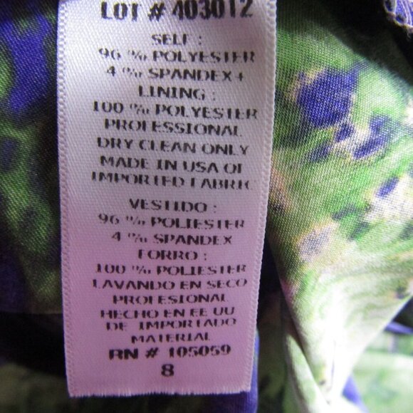 VTG Xscape 8 STRAPLESS Mermaid Jeweled Trumpet Prom Formal Purple Maxi Dress - Picture 10 of 12